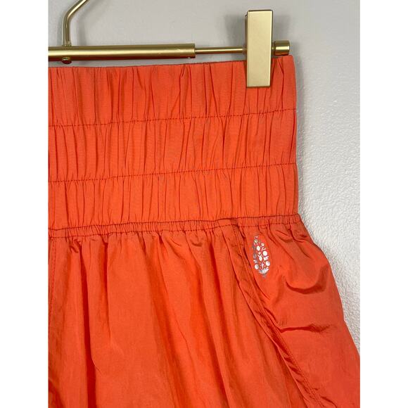 Free People Movement Way Home Shorts Orange Small Lined Workout Gym Running - Picture 4 of 11